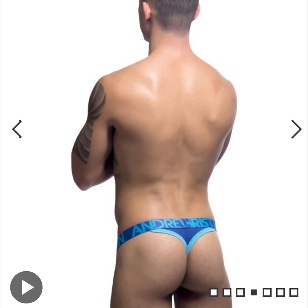 Andrew Christian Blue thong NWT